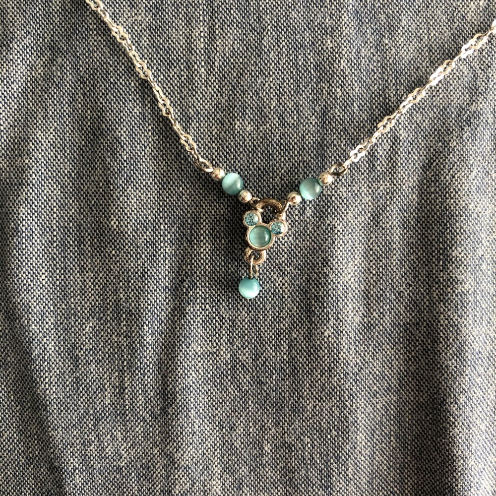 Mickey Mouse Blue Stone Necklace